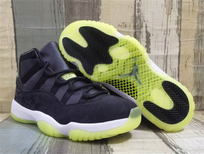 Women's Running weapon Air Jordan 11 Black Shoes 029